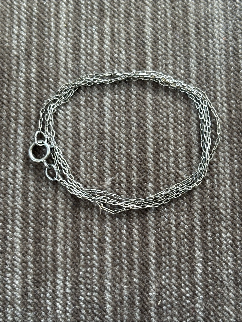 .925 Sterling Silver Paperclip Chain Necklace Fine Jewelry 18” Vintage